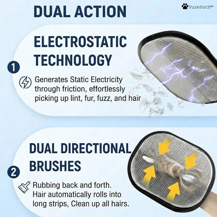 PurePath™ Glove Stop throwing money at lint rollers that give up after 3 passes. The PurePath™ Glove lifts embedded pet hair from any surface. Reusable. Washable. Refill-free for life.