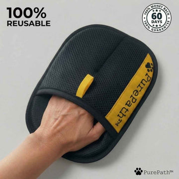 PurePath™ Glove Stop throwing money at lint rollers that give up after 3 passes. The PurePath™ Glove lifts embedded pet hair from any surface. Reusable. Washable. Refill-free for life.